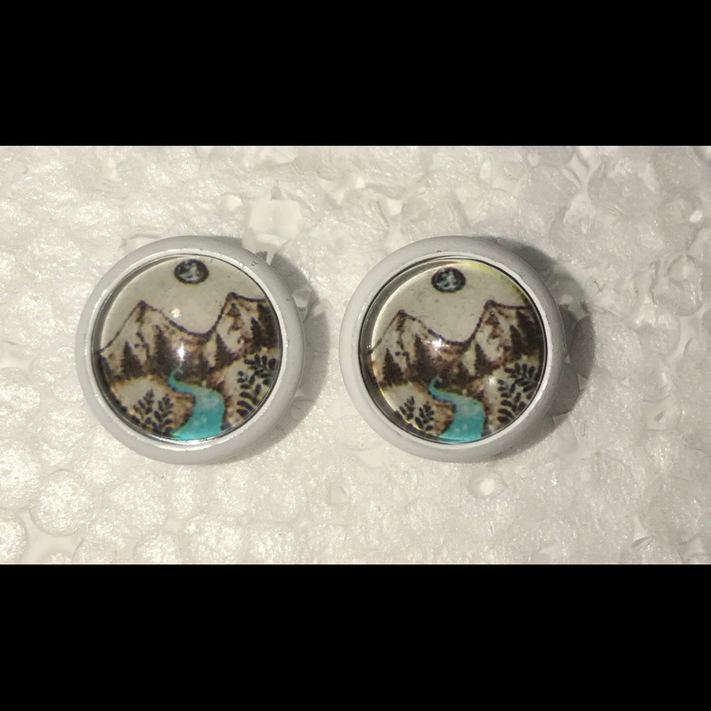 Moon over the Mountains Stud Earrings